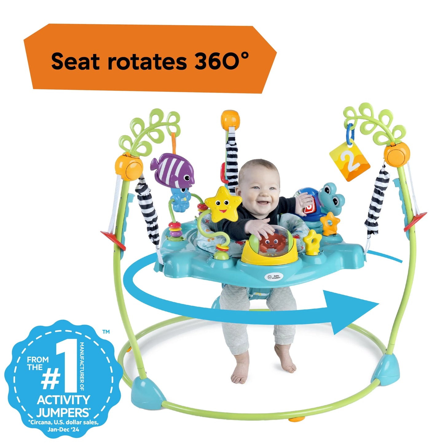 Ocean Explorers Curiosity Cove 2-in-1 Activity Jumper, Ages 6m+