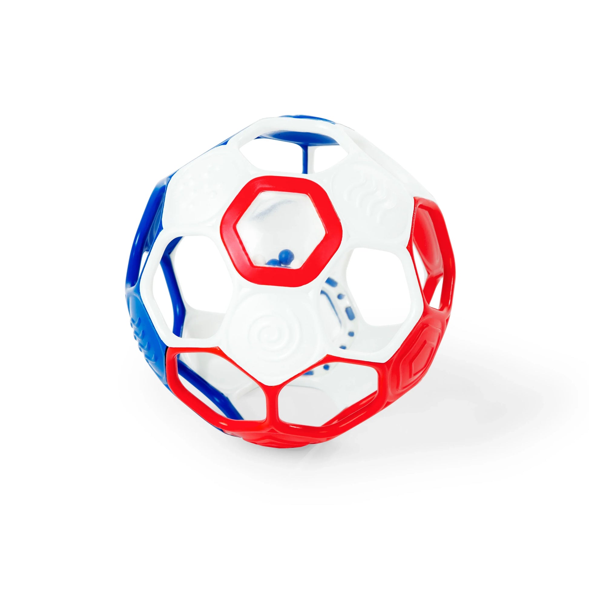 Bright Starts Grippin' Goals Rattle Ball - Red, White & Blue Rattle