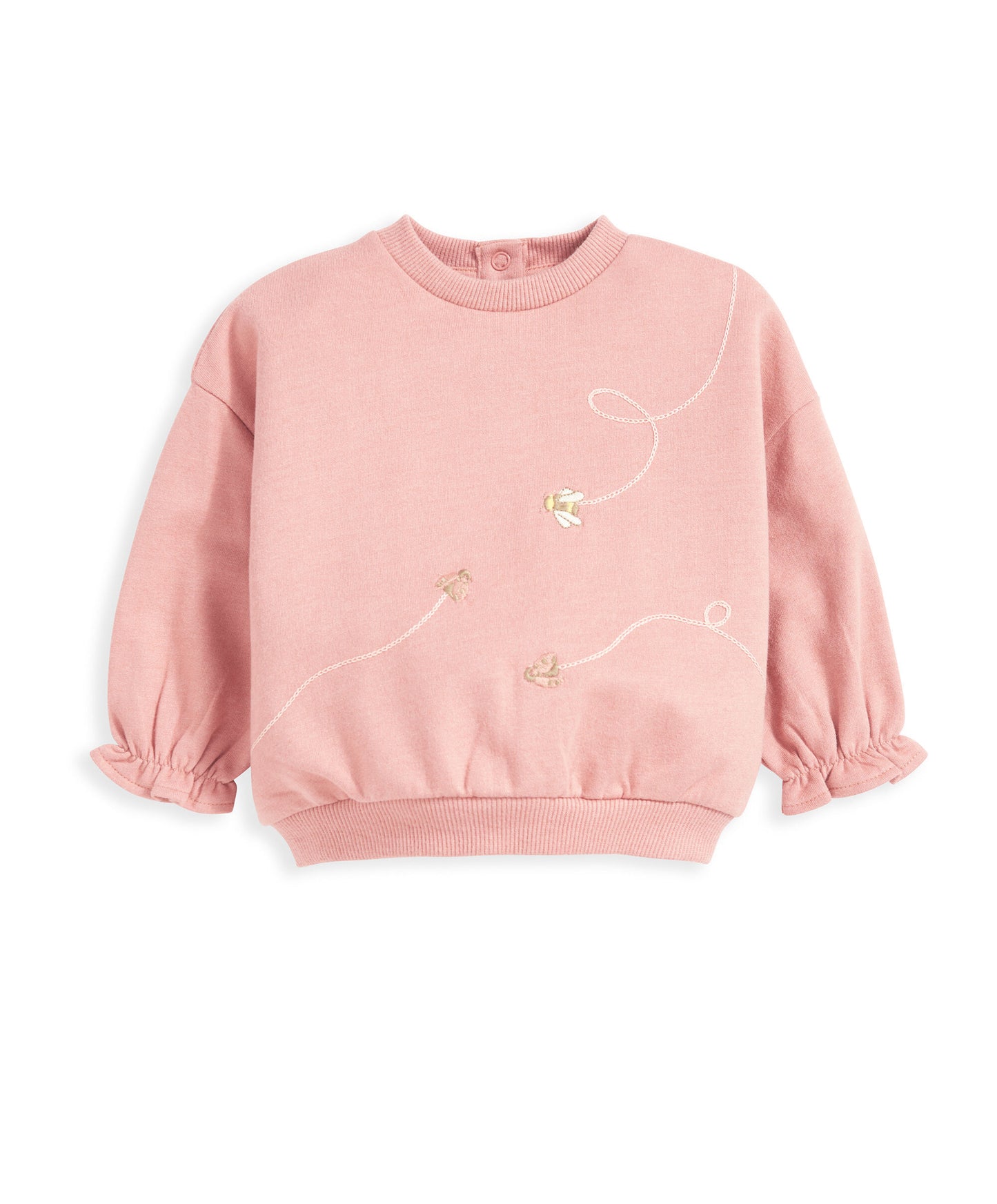 Mamas & Papas Floral Embroidered Sweatshirt - Pink | Mamas & Papas, Babies, Nursing, Shirt