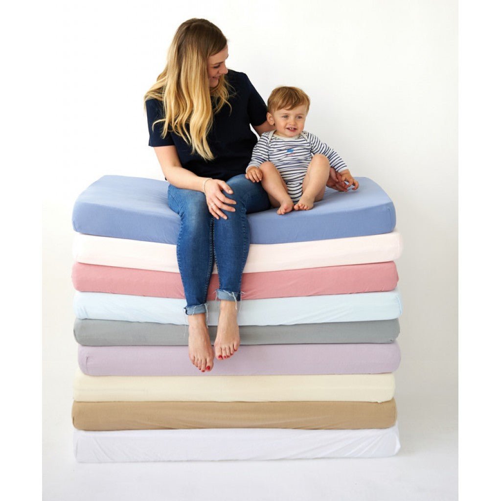 Cotton Fitted Sheet 70x140cm White Candide | Bedding | Candide for Mamas & Papas LB - 6hr