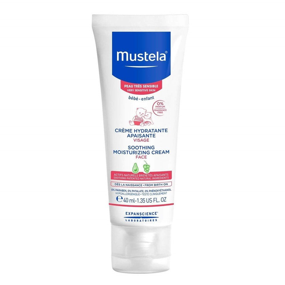 Mustela Baby Sensitive Skin Soothing Moisturizing Face Cream 40ml | Mamas & Papas, Babies, Nursing,