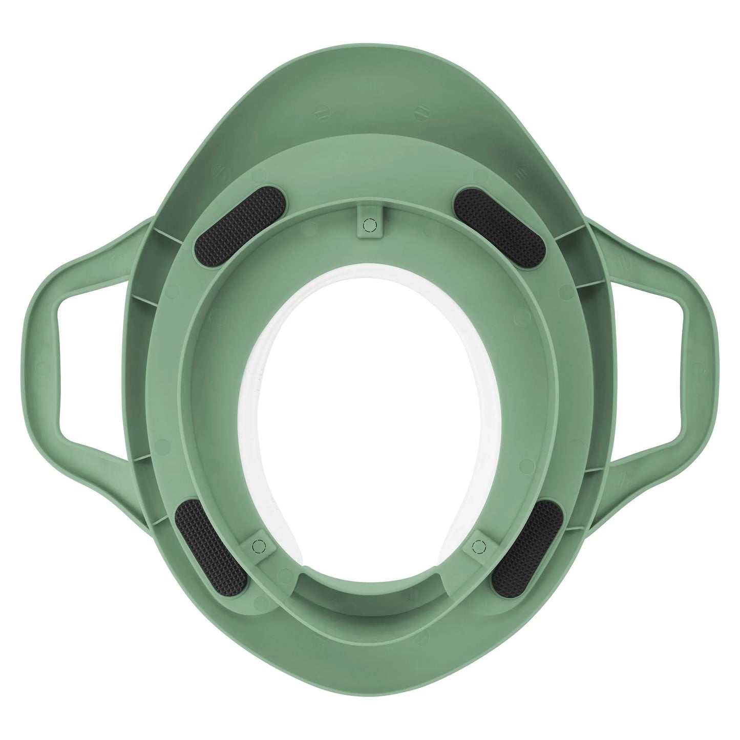 Comfort toilet reducer with handles