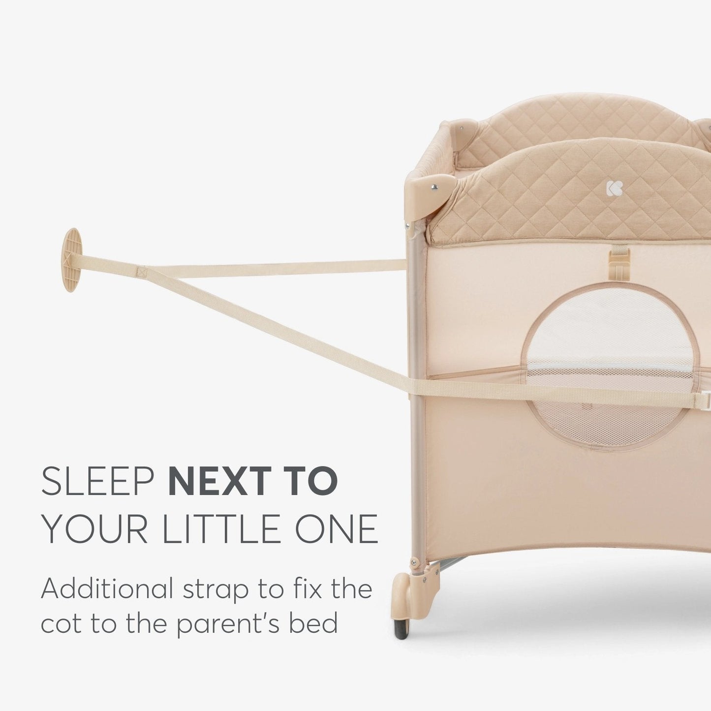 KikkaBoo Milky Way Baby Cot 2 Levels | Mamas & Papas, Babies, Nursing, Travel Cot