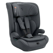 Grey i-Flow i-SIZE car seat with integrated headrest and padded harness