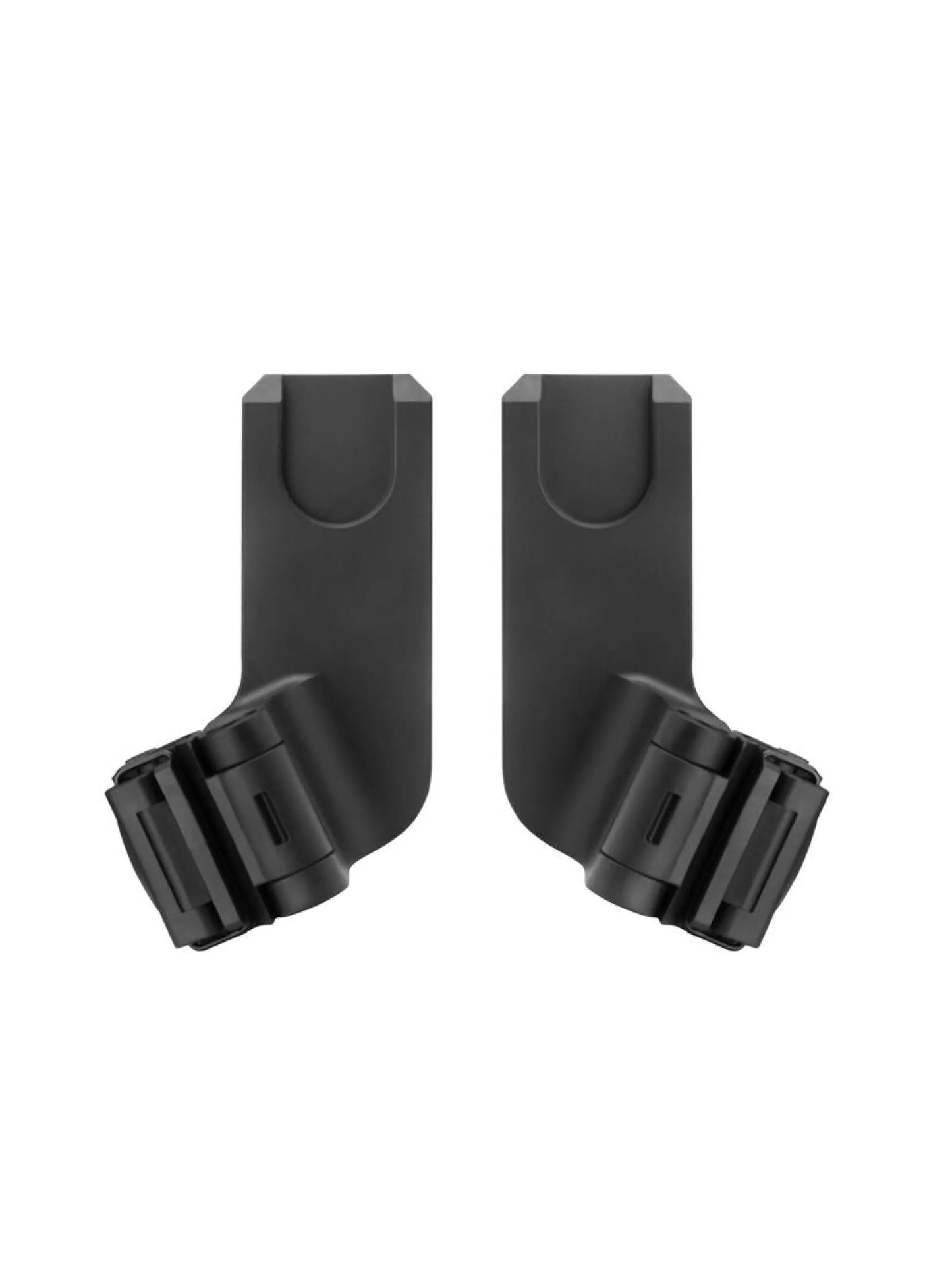 Black car seat adapters for Libelle/Orfeo with two clip-on brackets and fastening straps
