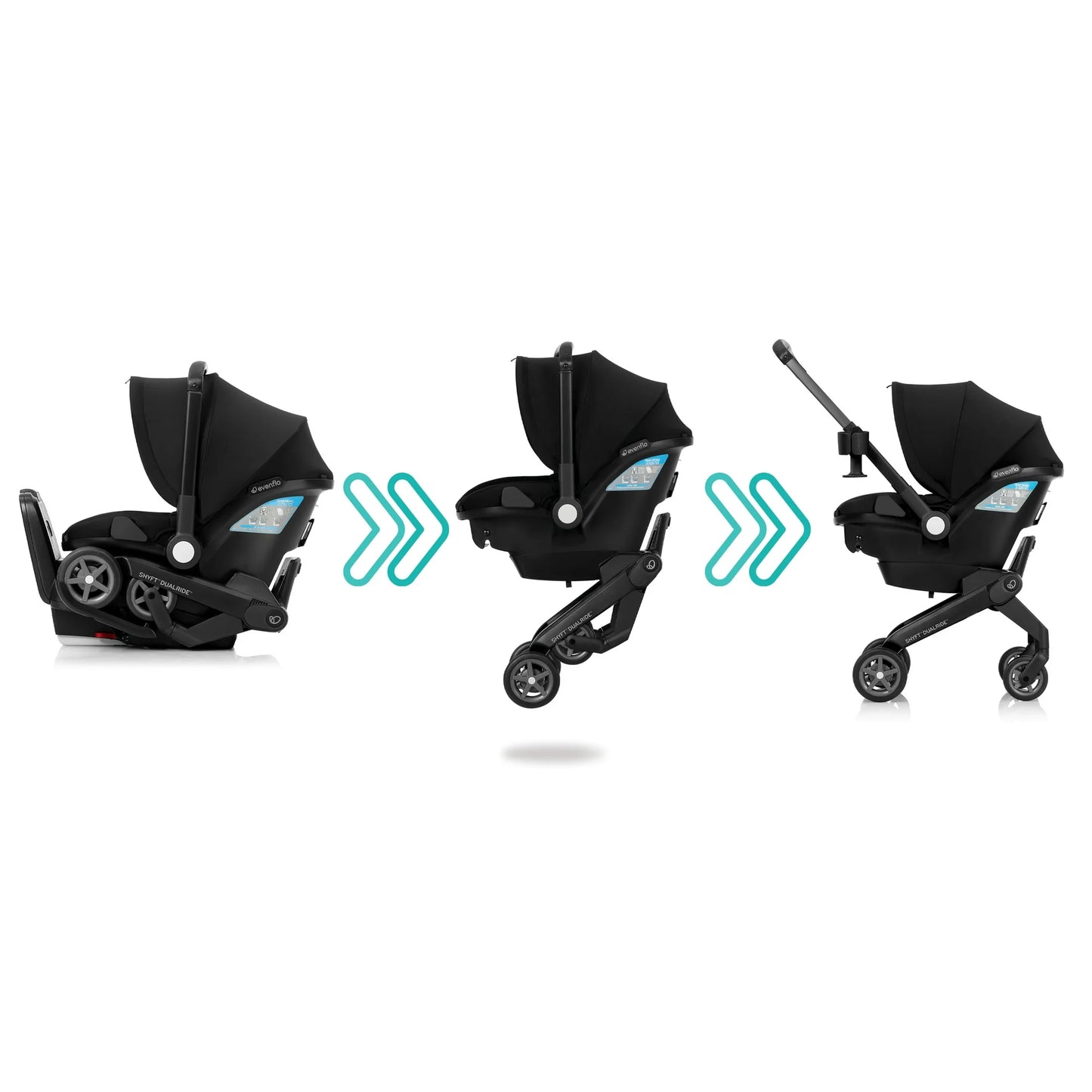 Shyft Dual Ride Car Seat and Stroller Combo - Beaufort Black