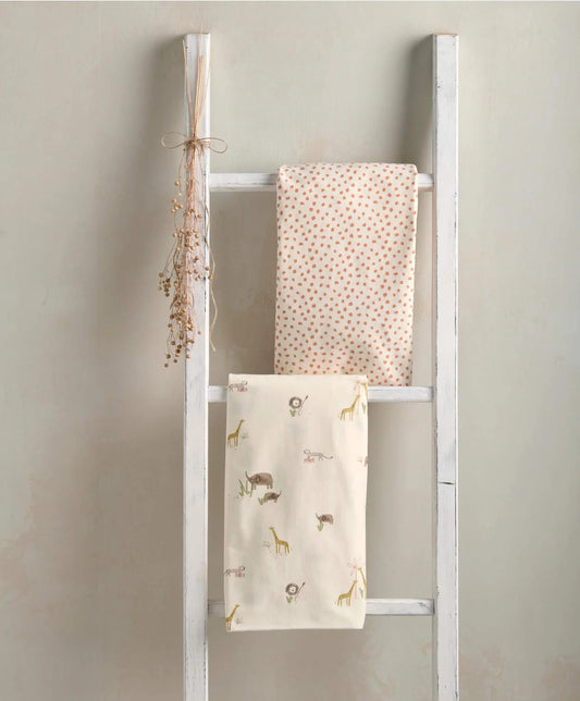 Mamas & Papas Cotbed Fitted Sheets (2 Pack) - Jungle Fitted Sheet