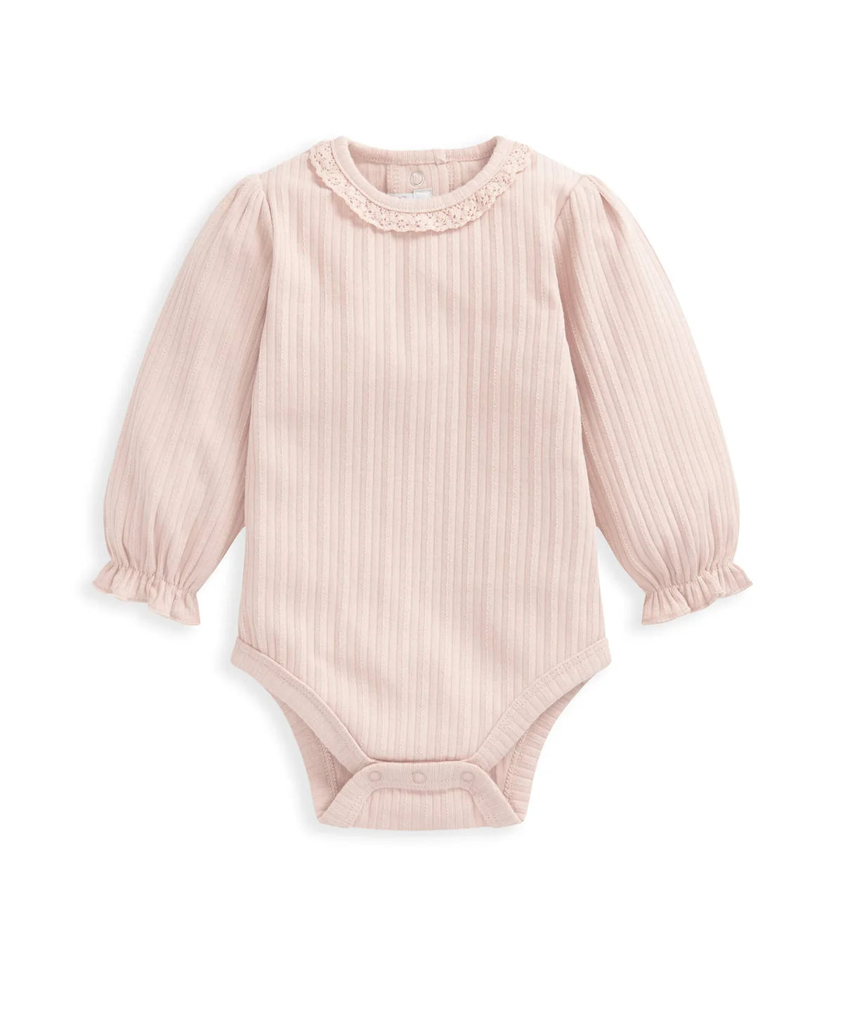 Mamas & Papas Lace Trim Bodysuit - Pink | Mamas & Papas, Babies, Nursing, Bodysuit