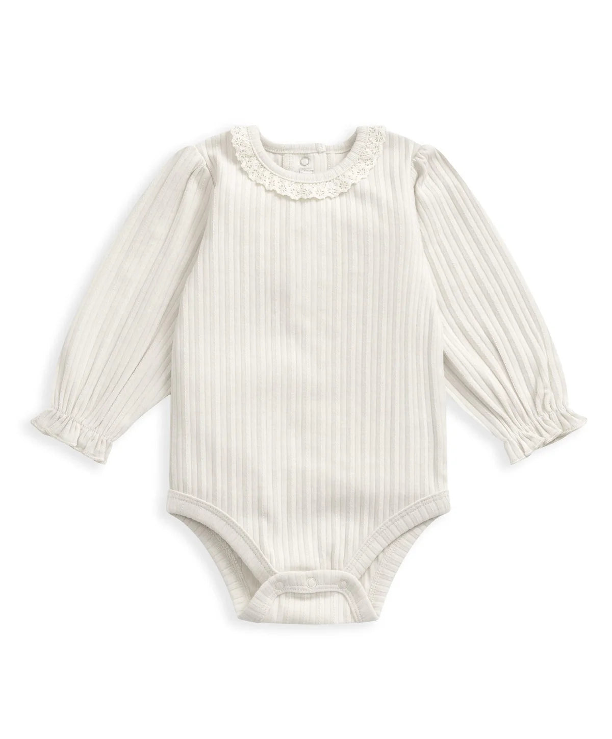 Mamas & Papas Lace Trim Bodysuit - Cream | Mamas & Papas, Babies, Nursing, Bodysuit