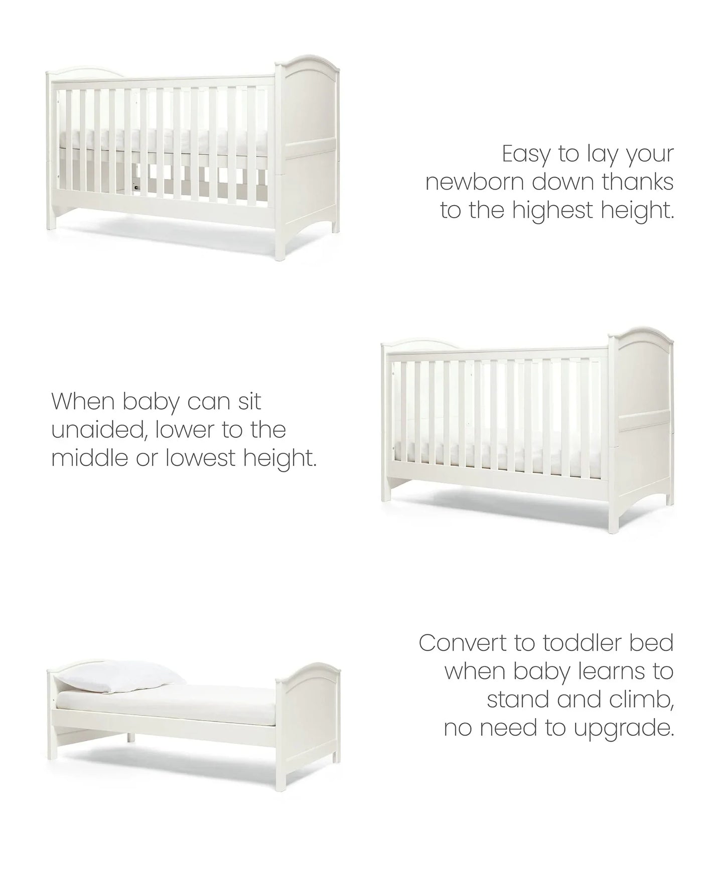 Flyn Cotbed - White