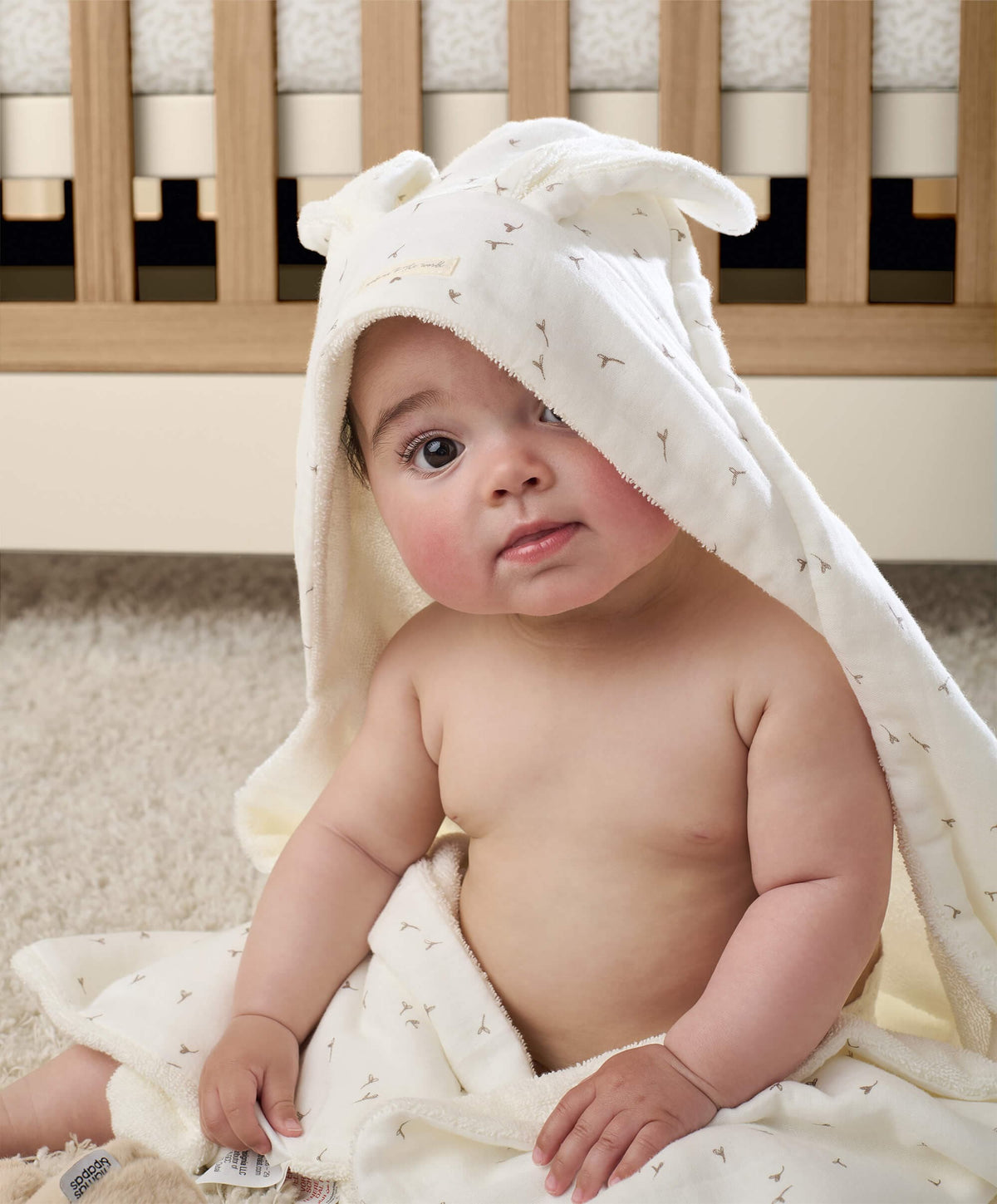 Mamas & Papas Welcome To The World Seedling Hooded Towel - White | Mamas & Papas, Babies, Nursing, Bath Towel