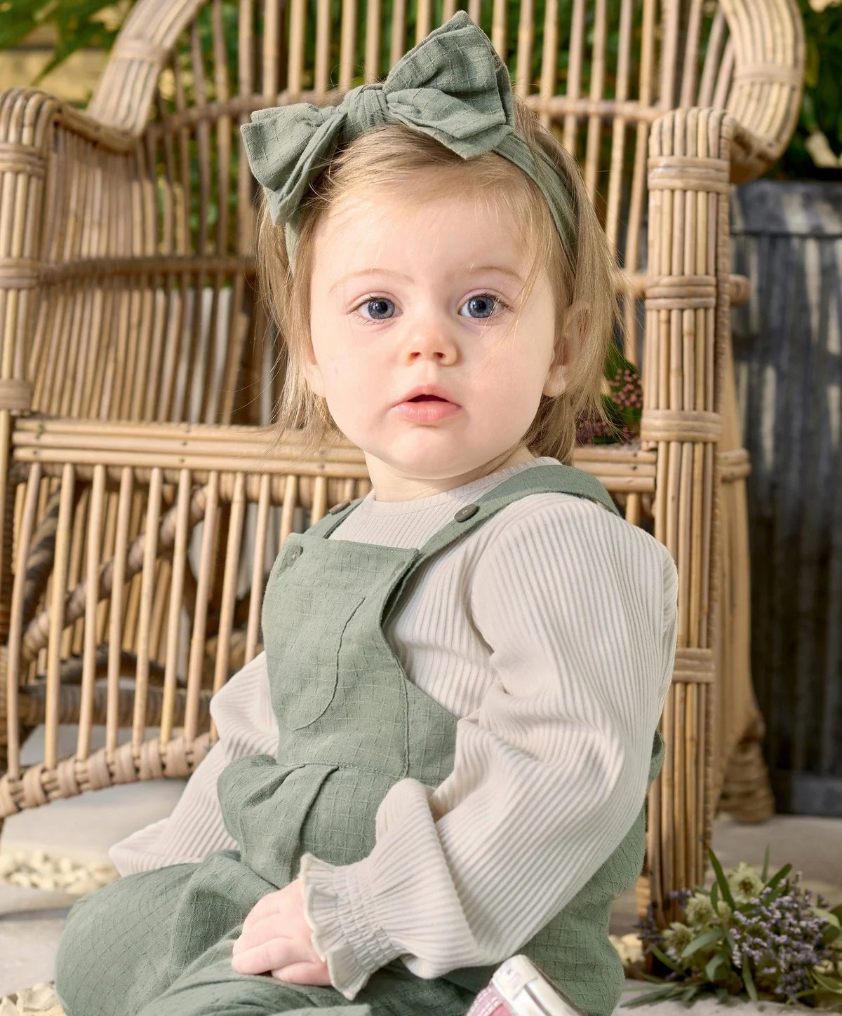 Mamas & Papas Woven Dungarees & Headband - Green | Mamas & Papas, Babies, Nursing, Dungaree