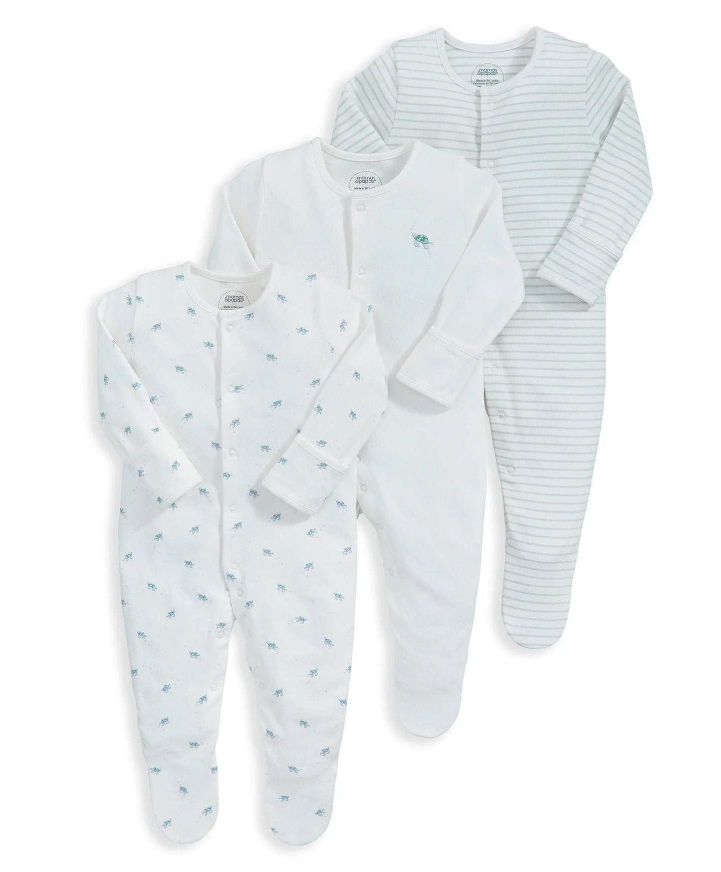 Mamas & Papas Turtle Sleepsuits (Set of 3) | Mamas & Papas, Babies, Nursing, Sleepsuit