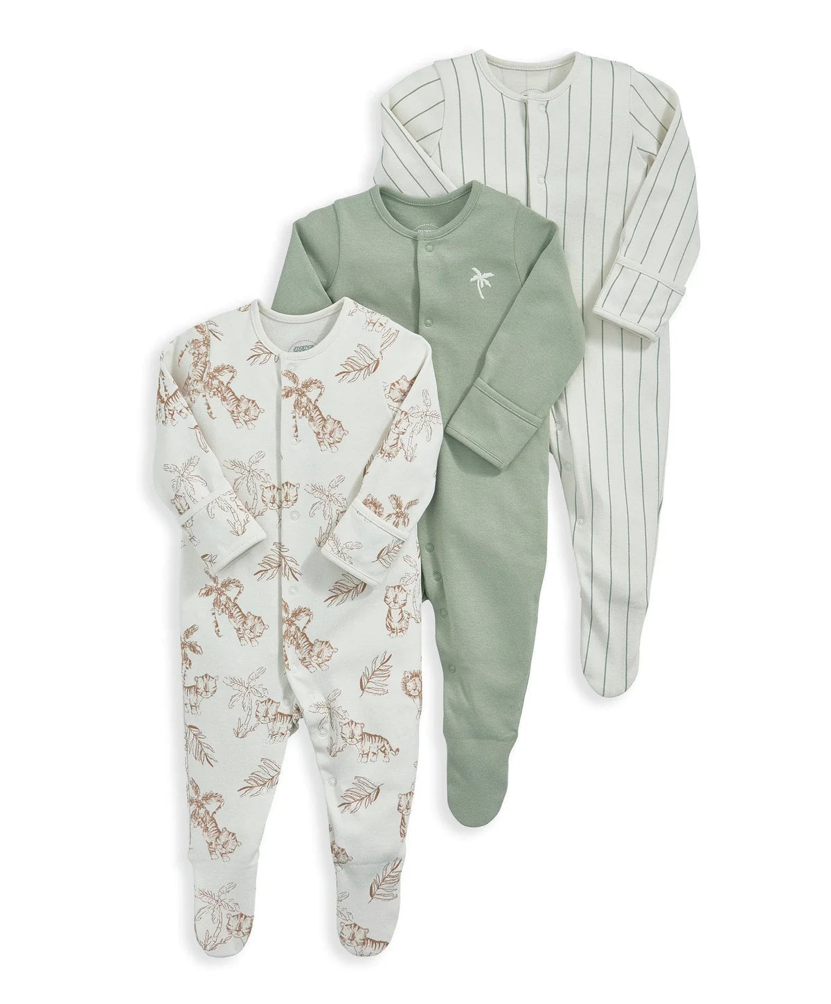 Mamas & Papas Jungle Sleepsuits (Set of 3) | Mamas & Papas, Babies, Nursing, Sleepsuit