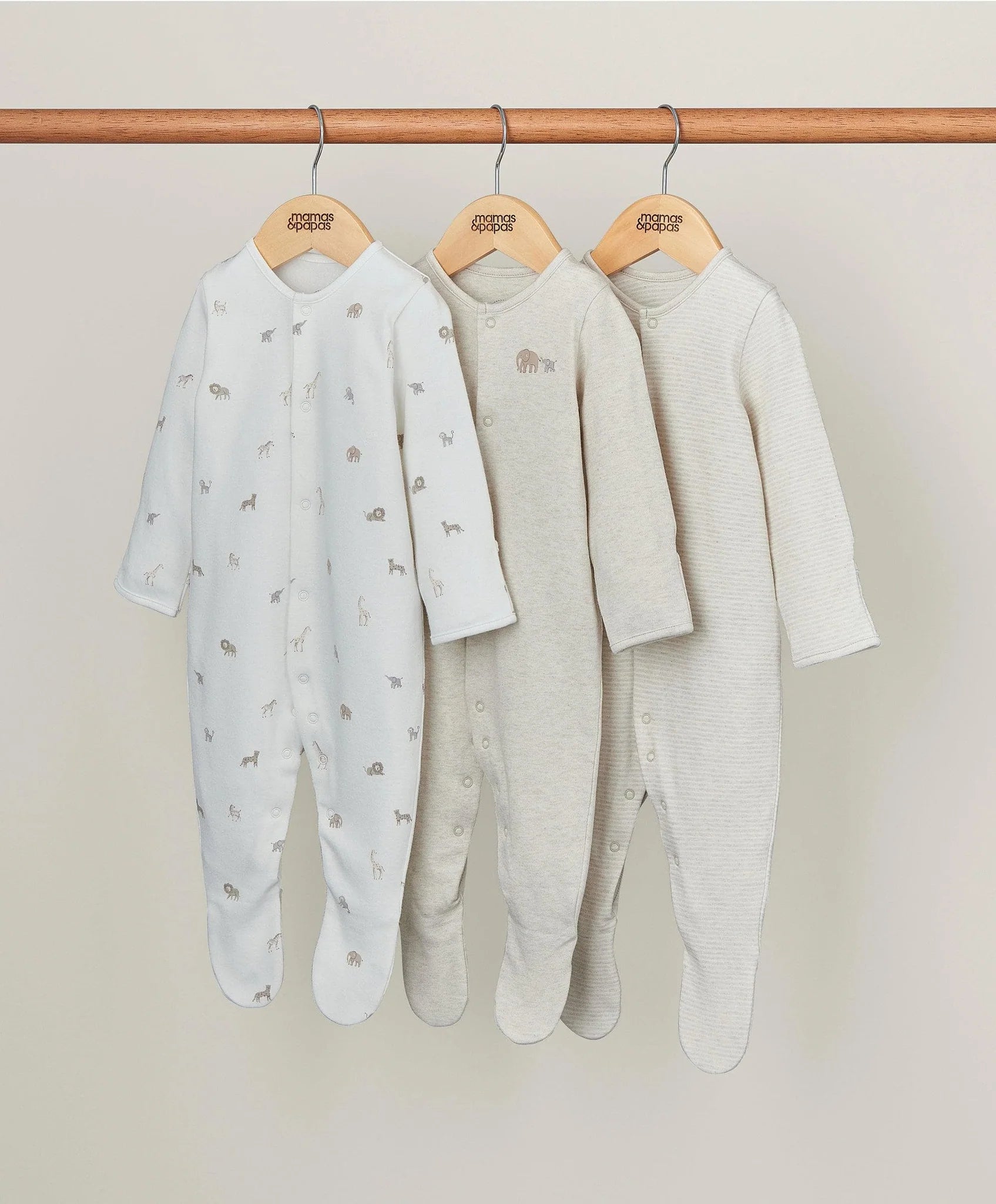 Mamas & Papas Born Wild Sleepsuits (Set of 3) | Mamas & Papas, Babies, Nursing, Sleepsuit