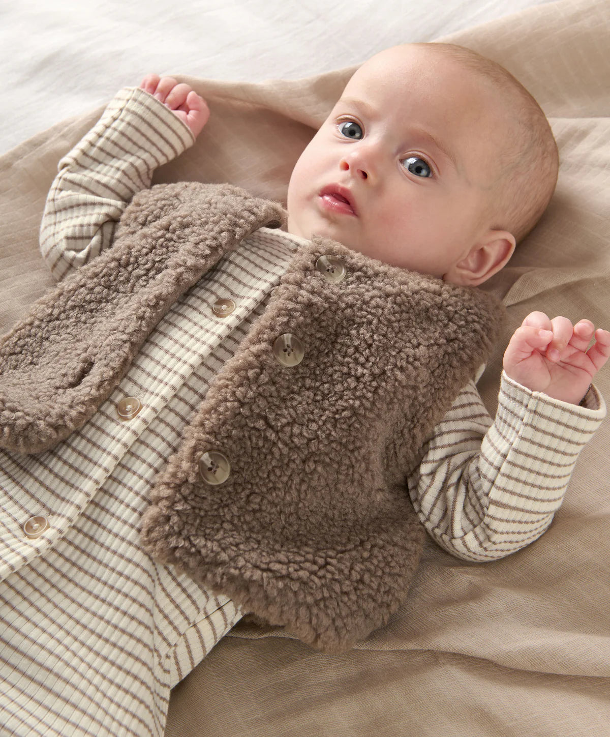 Mamas & Papas Borg Gilet & All In One Outfit Set | Mamas & Papas, Babies, Nursing, Sleepsuit