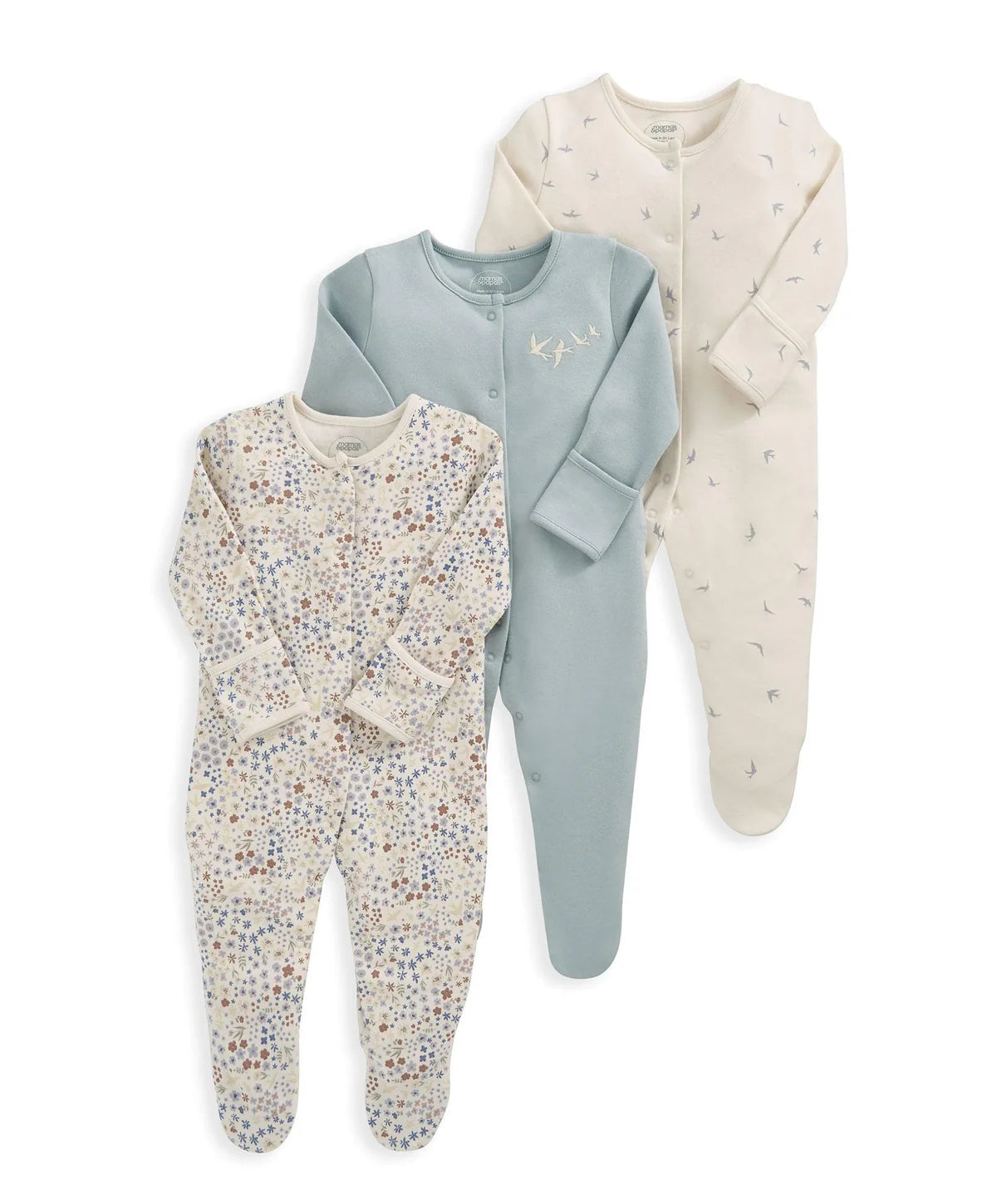 Mamas & Papas Ditsy Floral Sleepsuits (Set of 3) | Mamas & Papas, Babies, Nursing, Sleepsuit