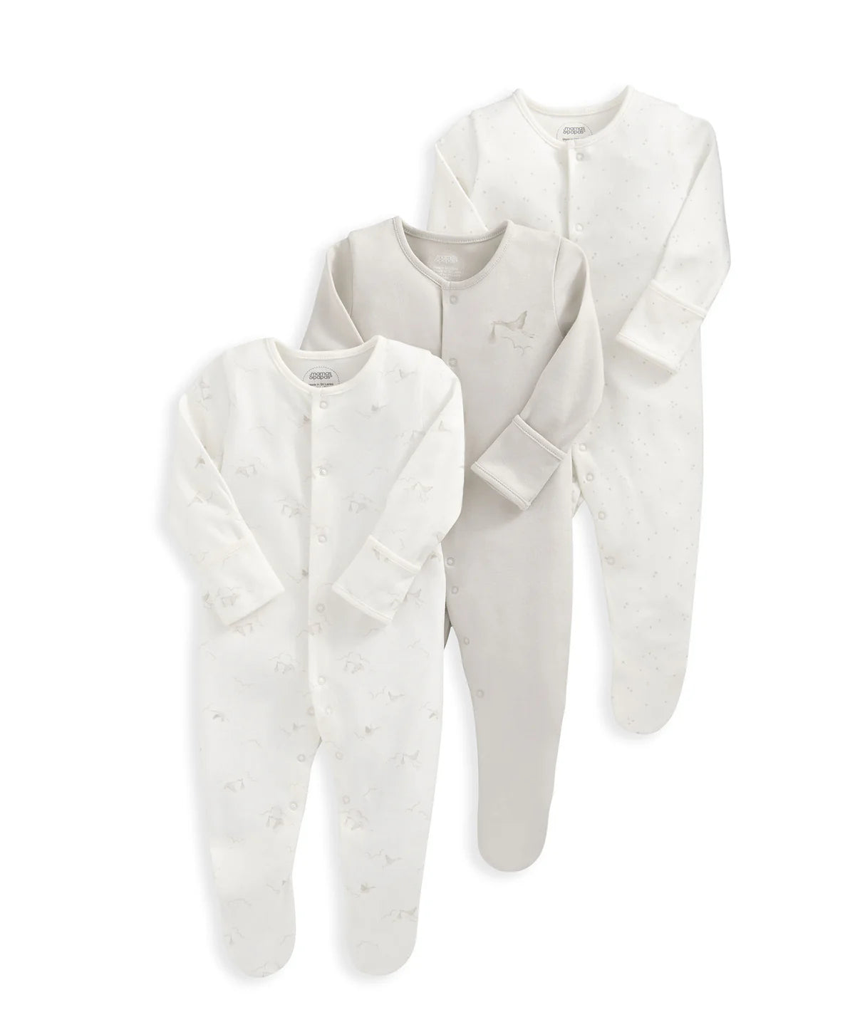 Mamas & Papas Stork Sleepsuits (Set of 3) | Mamas & Papas, Babies, Nursing, Sleepsuit
