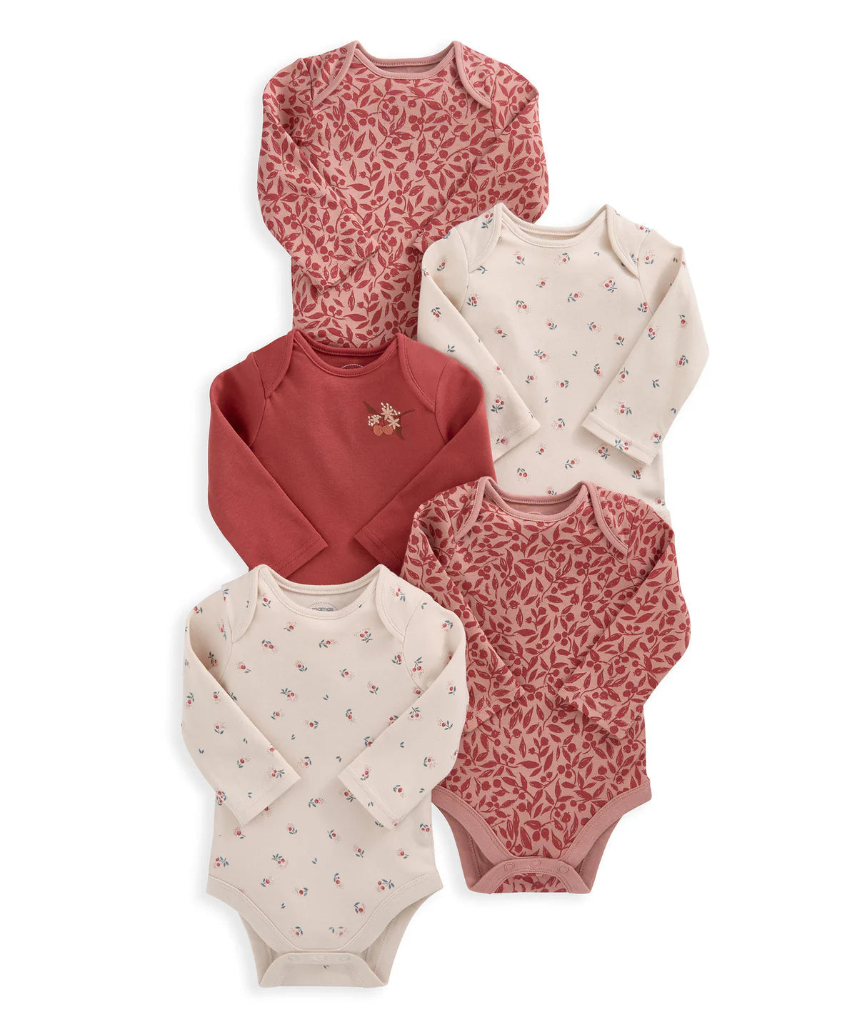 Mamas & Papas Cherry Bodysuits (Set of 5) | Mamas & Papas, Babies, Nursing, Bodysuit