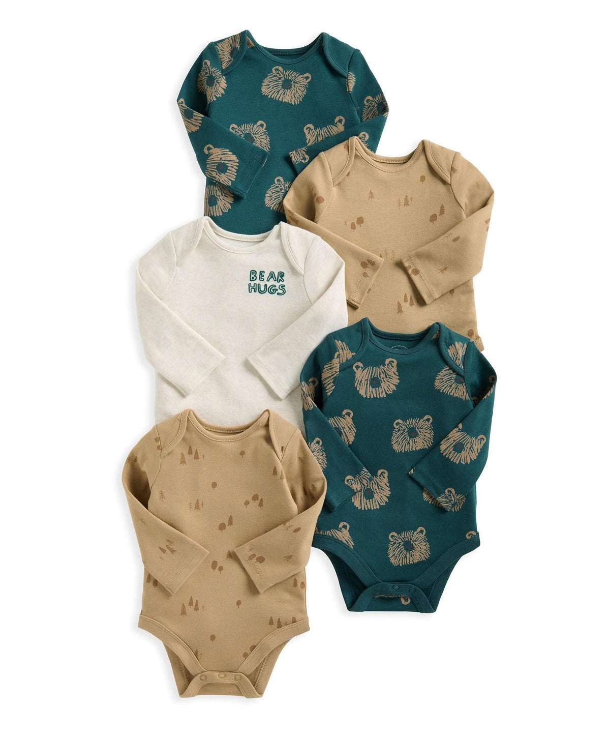 Mamas & Papas Bear Long Sleeve Bodysuits Pack of 5 | Mamas & Papas, Babies, Nursing, Bodysuit