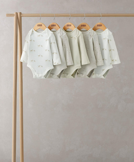 Mamas & Papas Wild Animals Long Sleeve Bodysuits Pack of 5 | Mamas & Papas, Babies, Nursing, Bodysuit