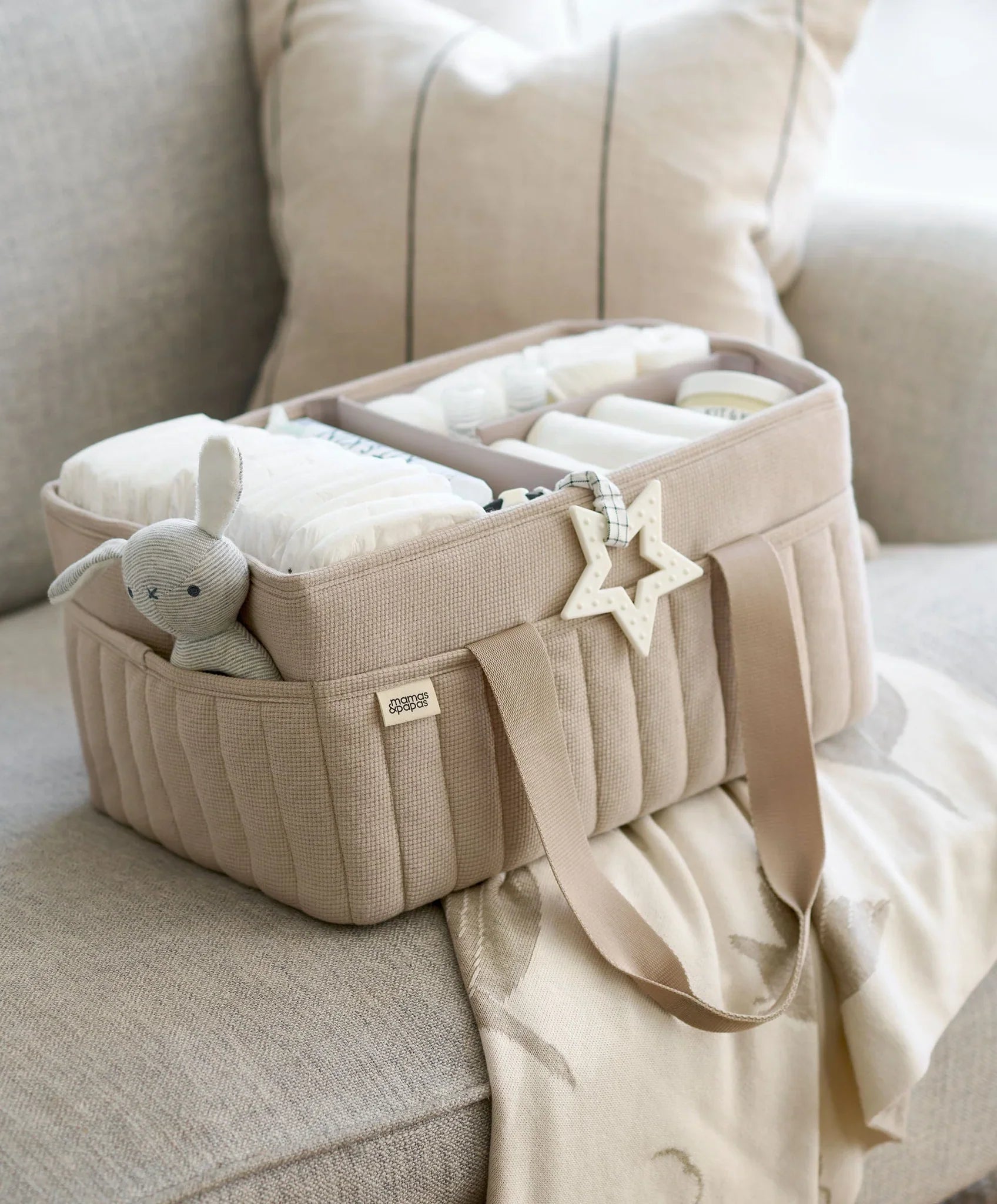 Mamas & Papas Nappy Caddy - Cashmere Waffle Caddy