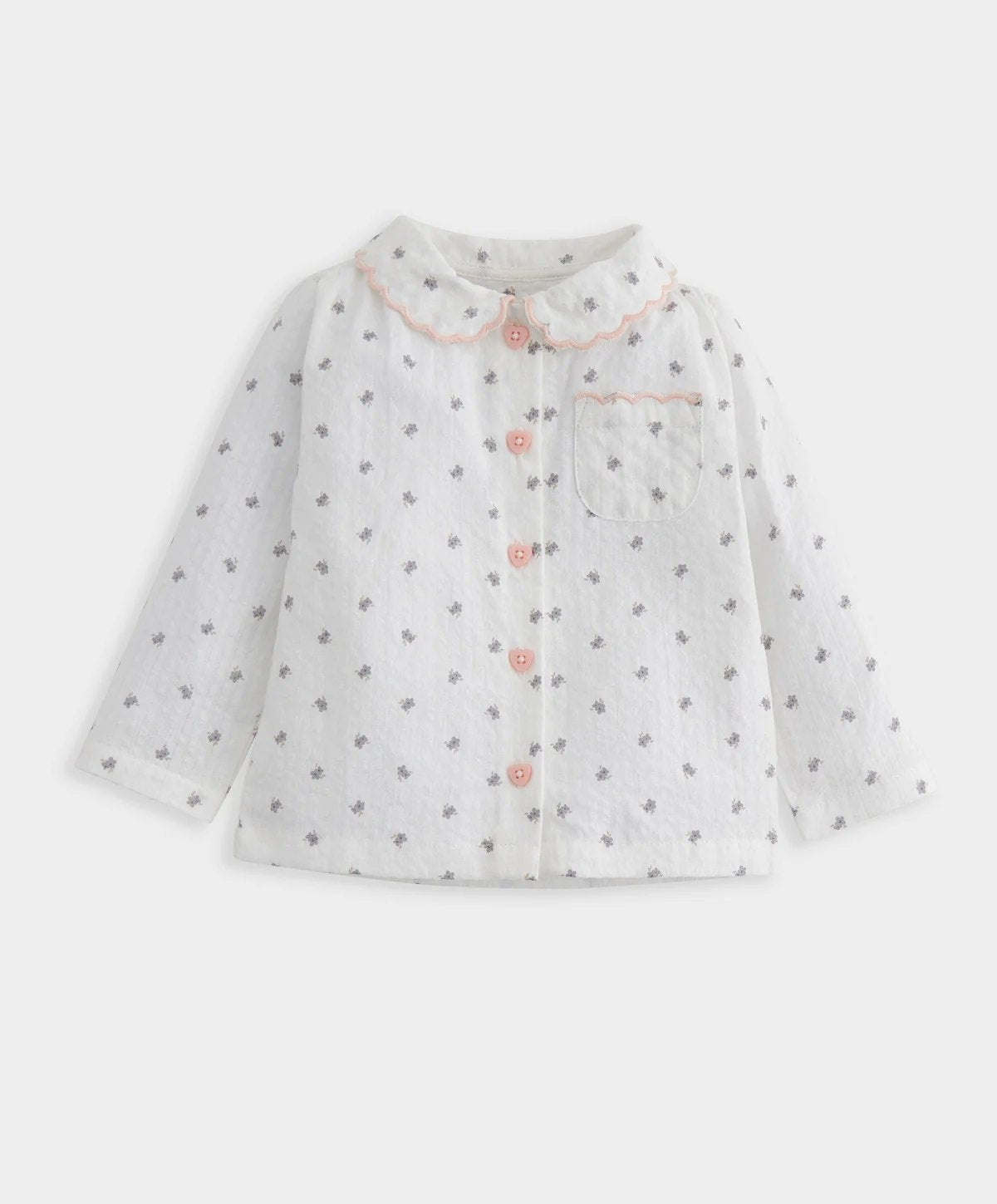 Mamas & Papas Scalloped Pyjamas - Floral | Mamas & Papas, Babies, Nursing, Sleepsuit