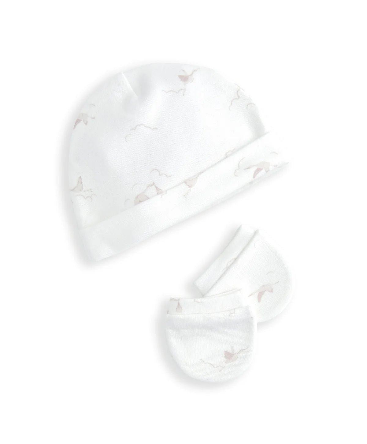 Mamas & Papas Baby Hat & Mitts - Stork Print | Mamas & Papas, Babies, Nursing, Accessory
