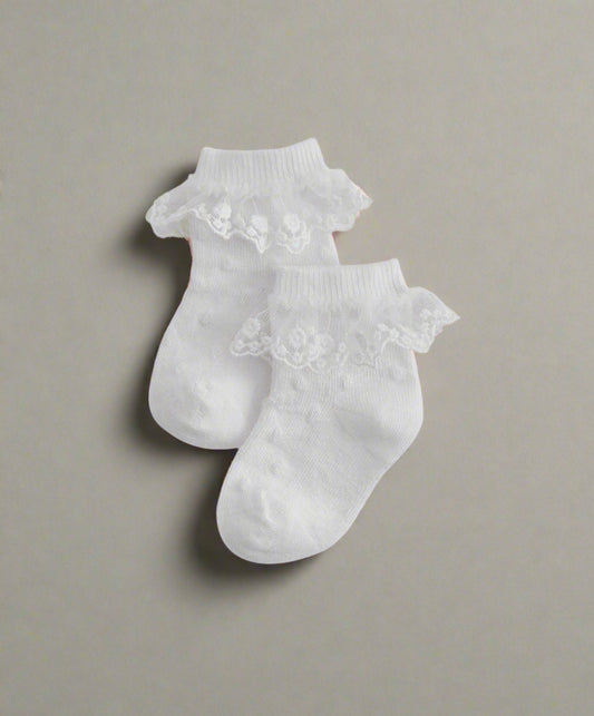Mamas & Papas White Frill Socks Pack of 2 | Mamas & Papas, Babies, Nursing, Sock