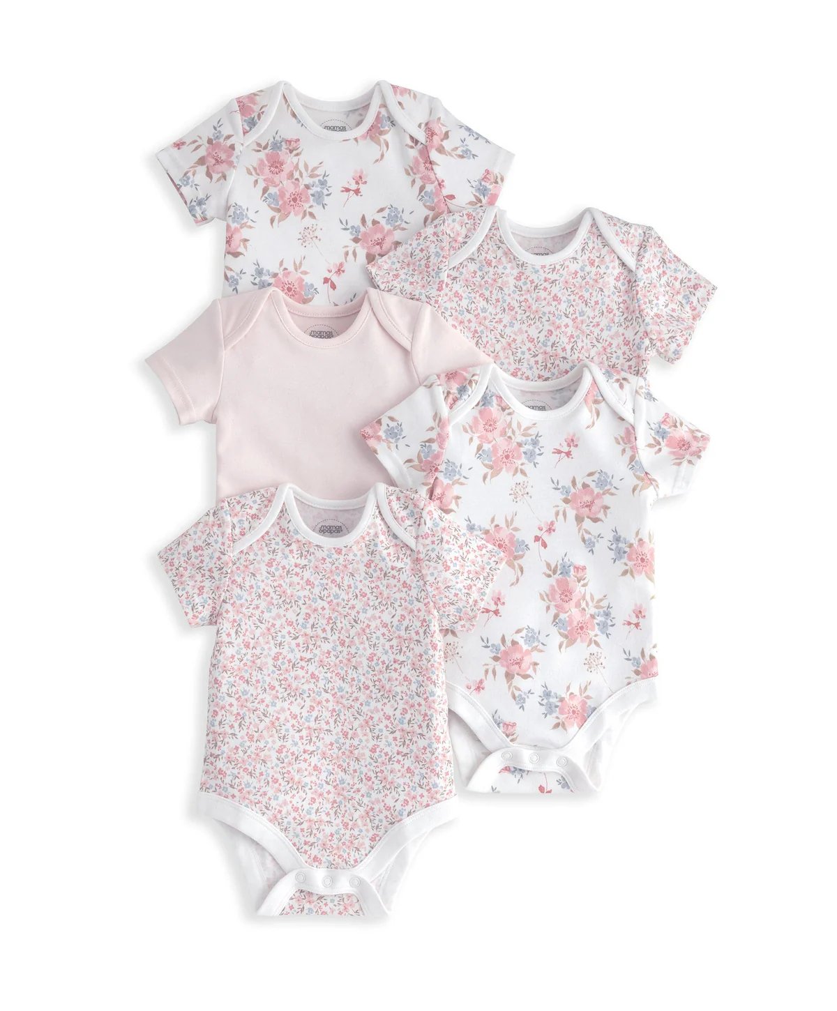 Mamas & Papas Short Sleeve Bodysuits (Pack of 5) - Floral | Mamas & Papas, Babies, Nursing, Bodysuit