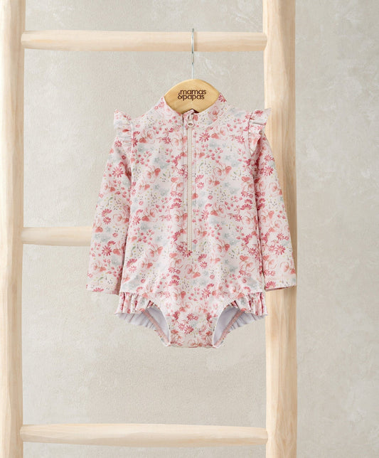 Mamas & Papas Long Sleeve Floral Swimsuit | Mamas & Papas, Babies, Nursing, Swimsuit