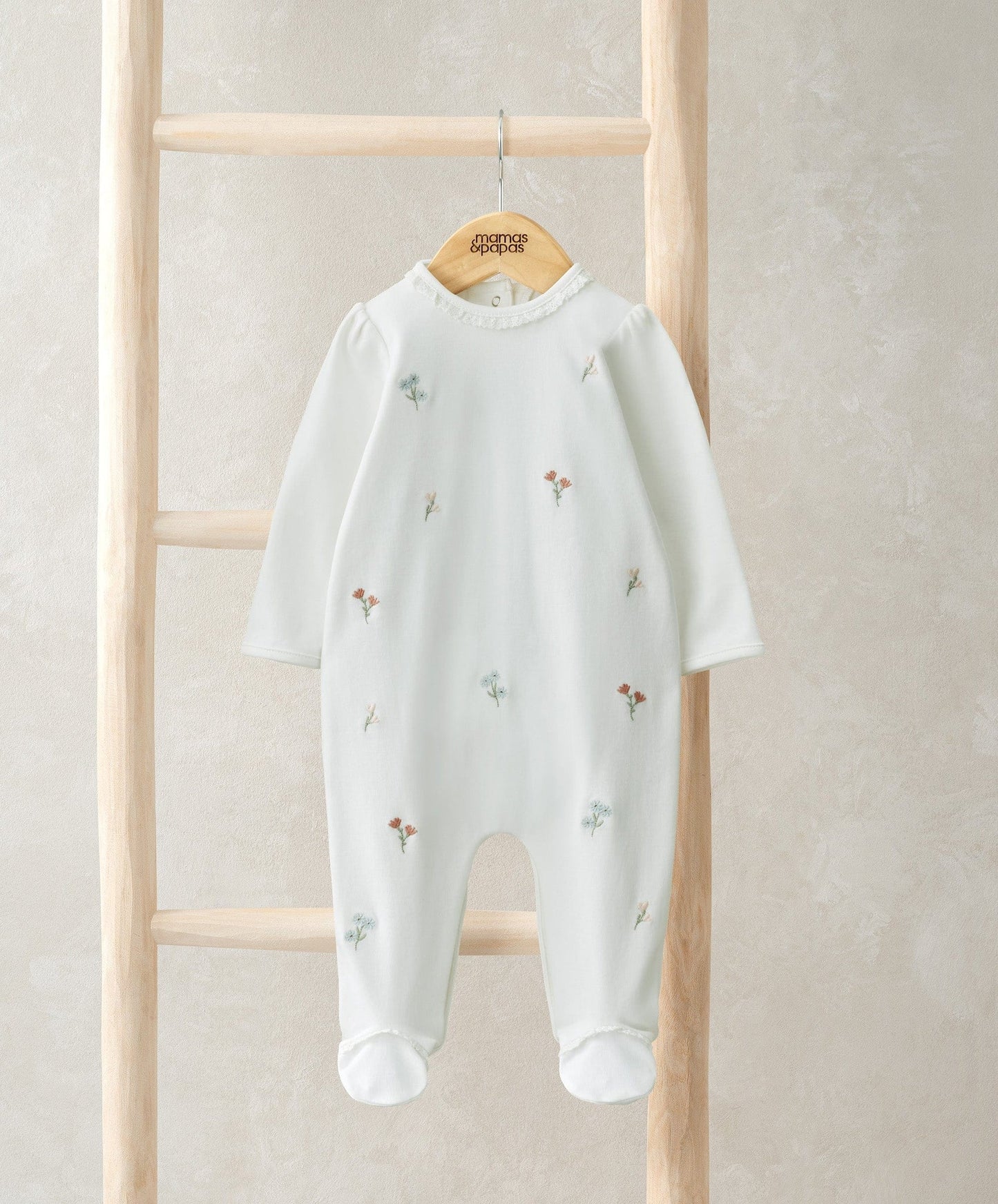 Mamas & Papas Embroided Flowers All in One | Mamas & Papas, Babies, Nursing, Sleepsuit