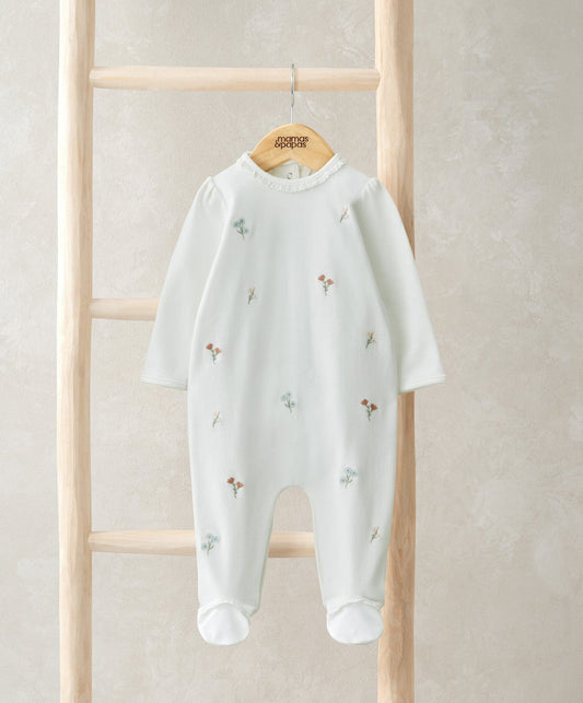 Mamas & Papas Embroided Flowers All in One | Mamas & Papas, Babies, Nursing, Sleepsuit