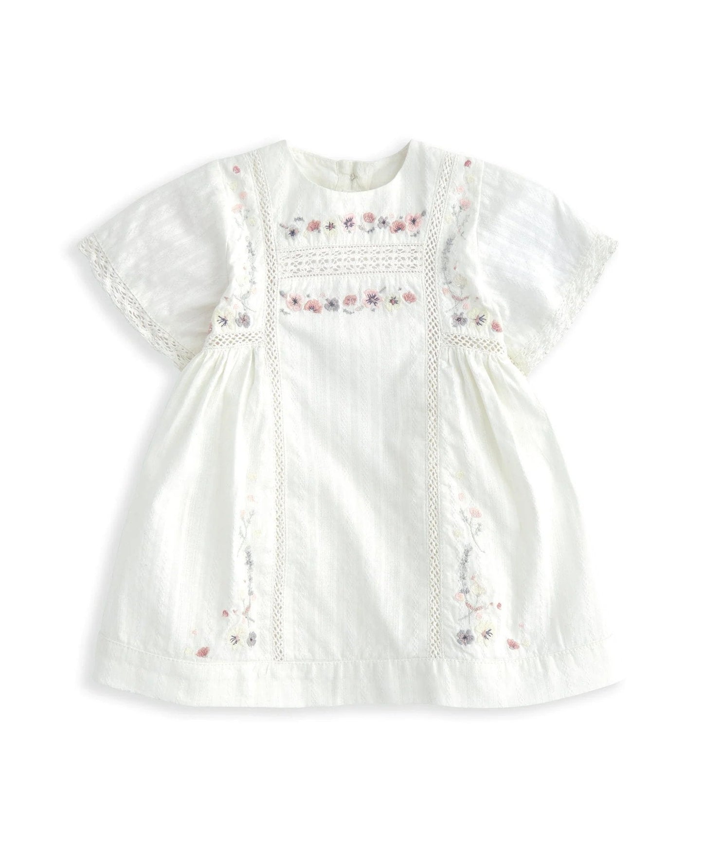 Mamas & Papas Short Sleeve Cotton Embroided Dress - Floral Print | Mamas & Papas, Babies, Nursing, Dress