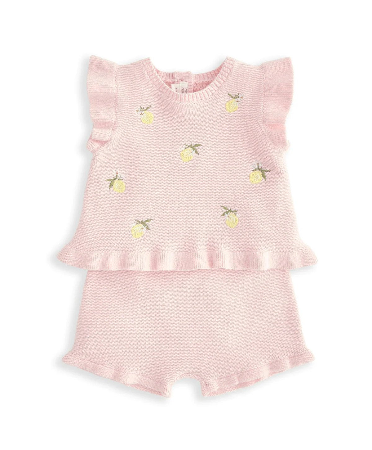 Mamas & Papas Embroidered Knit Top & Shorts Set (2 Pieces) - Pink | Mamas & Papas, Babies, Nursing, Set