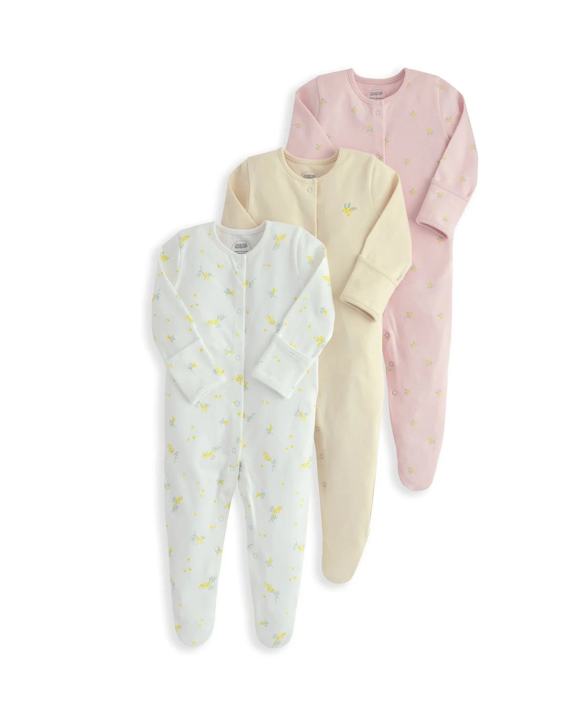 Mamas & Papas Sleepsuits (Pack of 3) - Lemon Print | Mamas & Papas, Babies, Nursing, Sleepsuit
