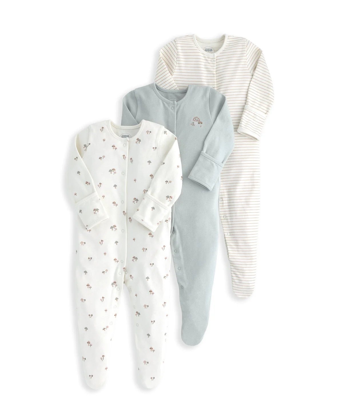 Mamas & Papas Sleepsuits (Pack of 3) - Mushroom Print | Mamas & Papas, Babies, Nursing, Sleepsuit