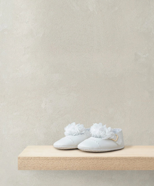 Mamas & Papas Scalloped Edge Flower Ballet Shoes Ballet Shoe