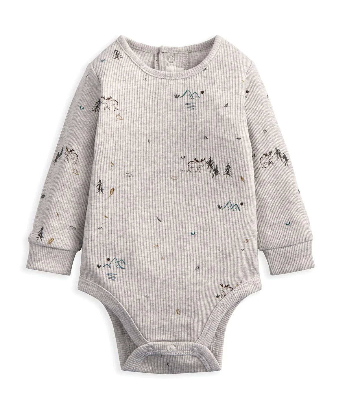 Ensemble salopette gaufrée et body imprimé orignal (2 pièces)
