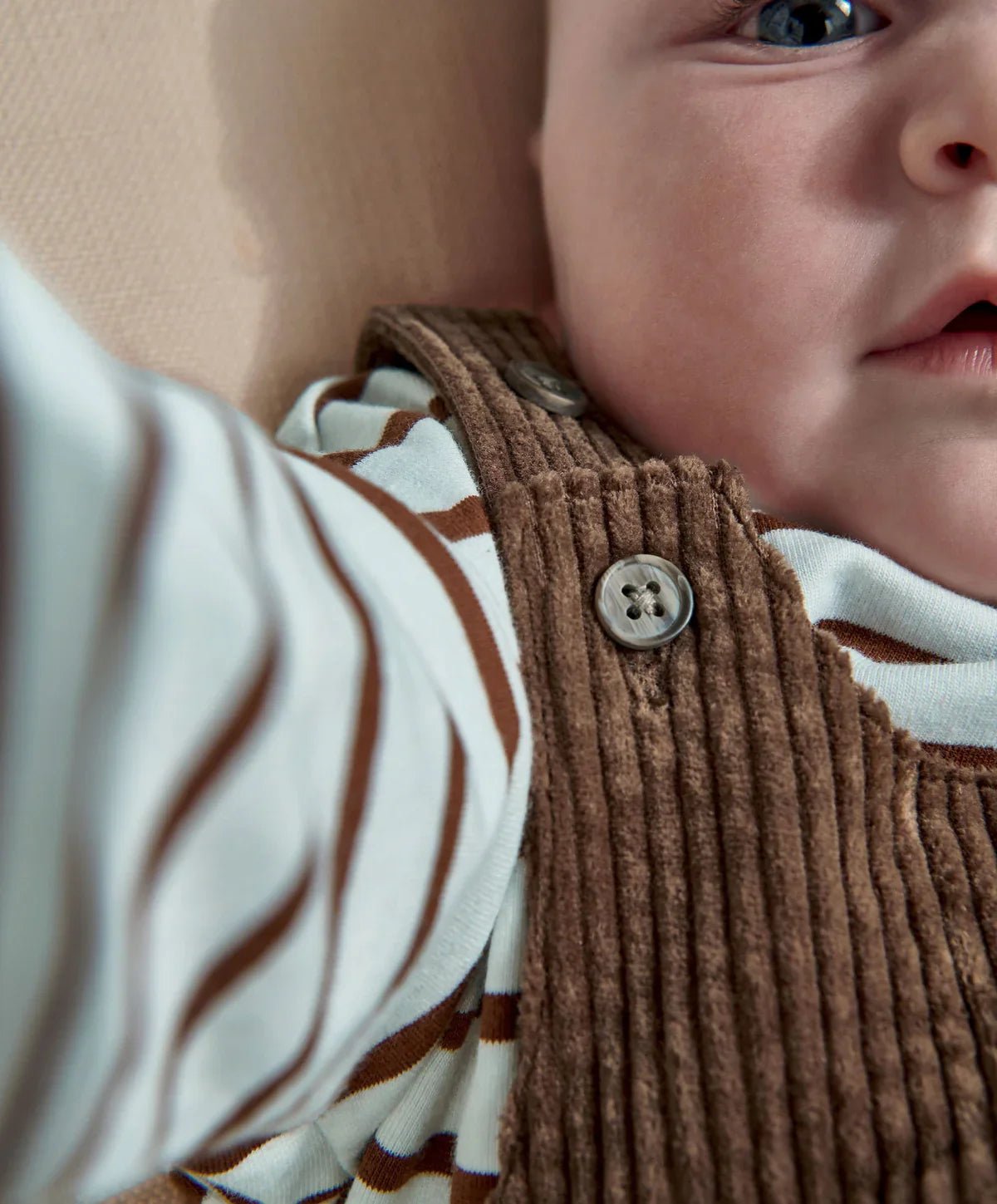 Cord Dungarees & Striped T-Shirt Set (2 Pieces) | Dungaree | Mamas & Papas for Mamas & Papas LB - 6hr