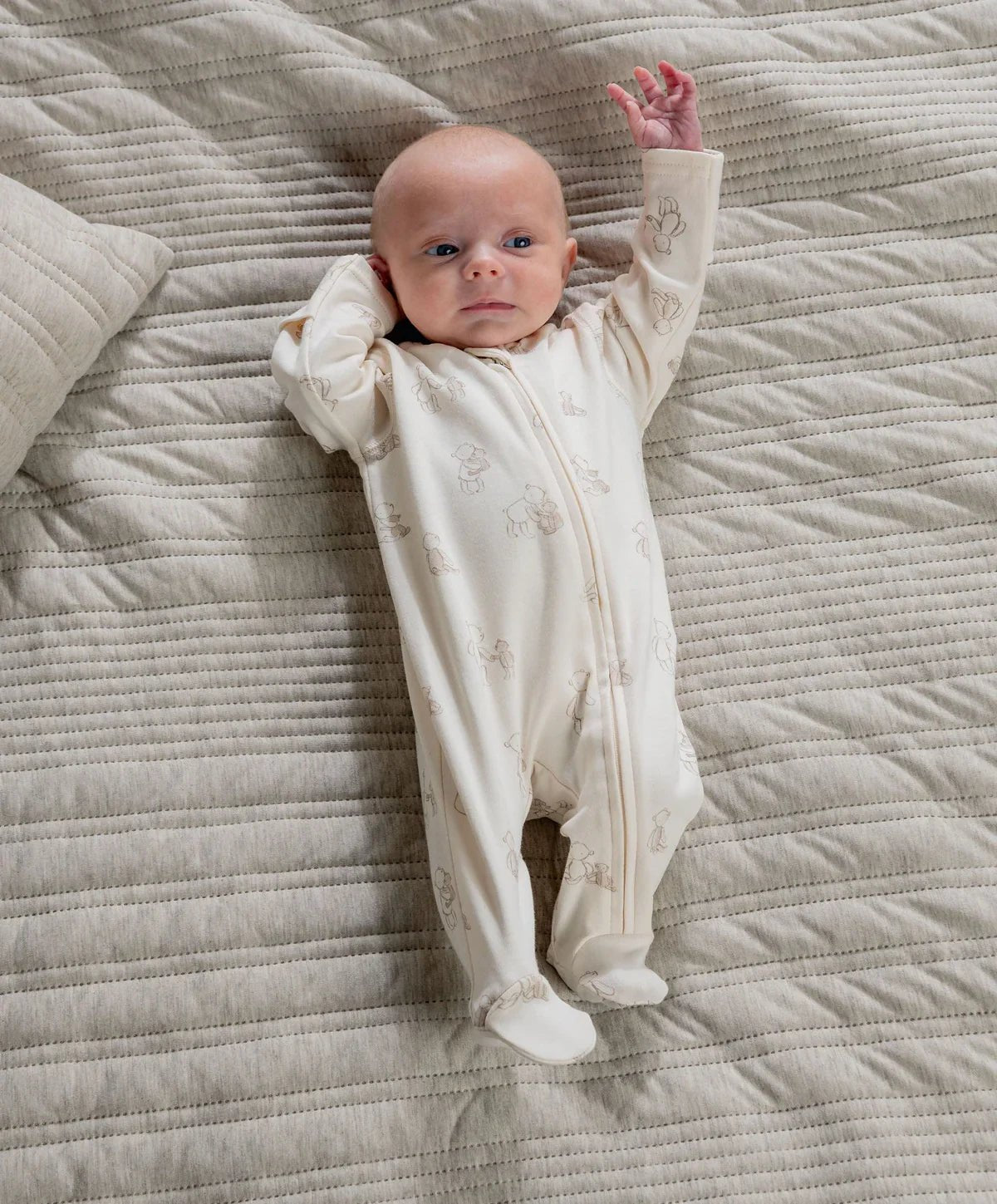 Bear Print All In One - Cream | Bodysuit | Mamas & Papas for Mamas & Papas LB - 6hr