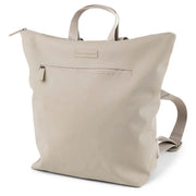 Sand changing backpack with top handles, front zipper pocket, and adjustable shoulder strap