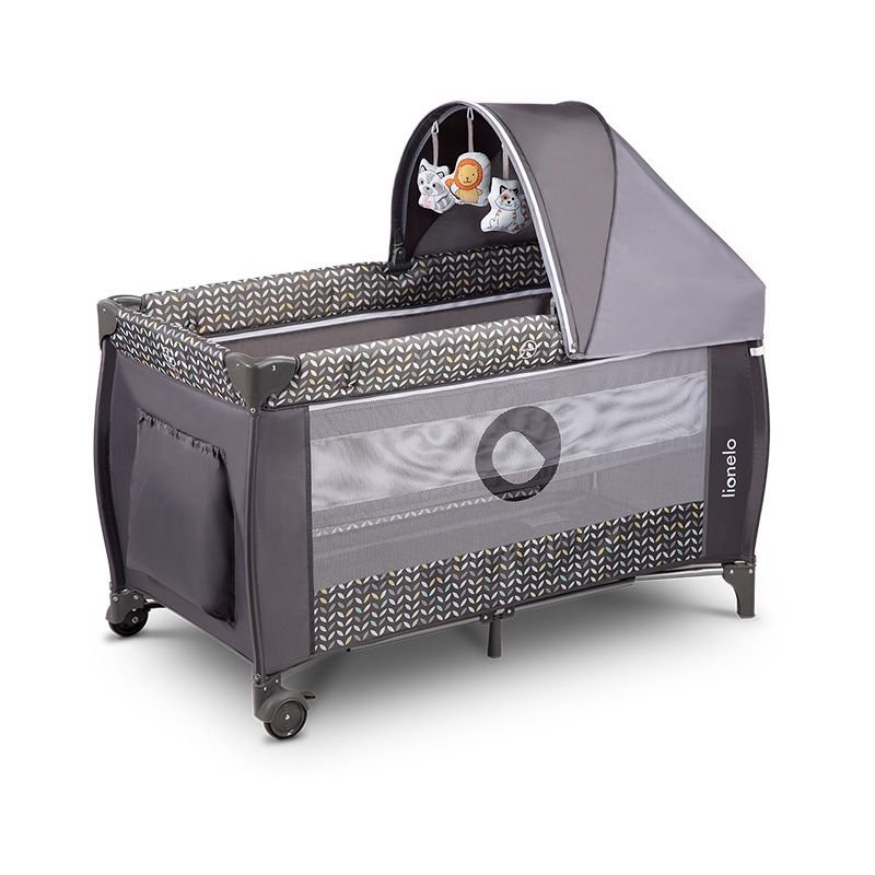 Sven Plus Grey Scandi 2 - In - 1 Travel Cot | Crib | Lionelo for Mamas & Papas LB - Bassinets & travel Cots
