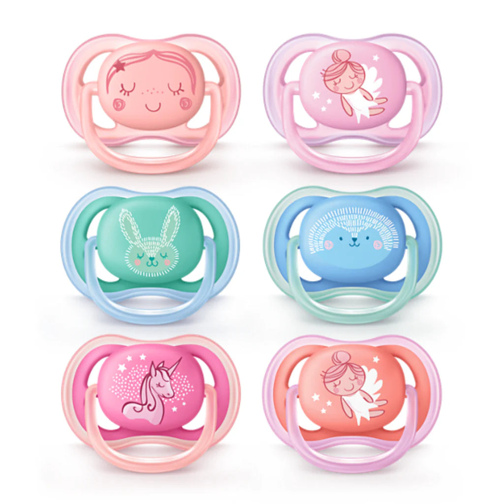Avent Ultra Air Design Baby Soother (0-6m) - Blue - Assorted | Mamas & Papas, Babies, Nursing,