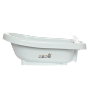 Thermobath Sepp bathtub with central spout and faucet set, light blue finish