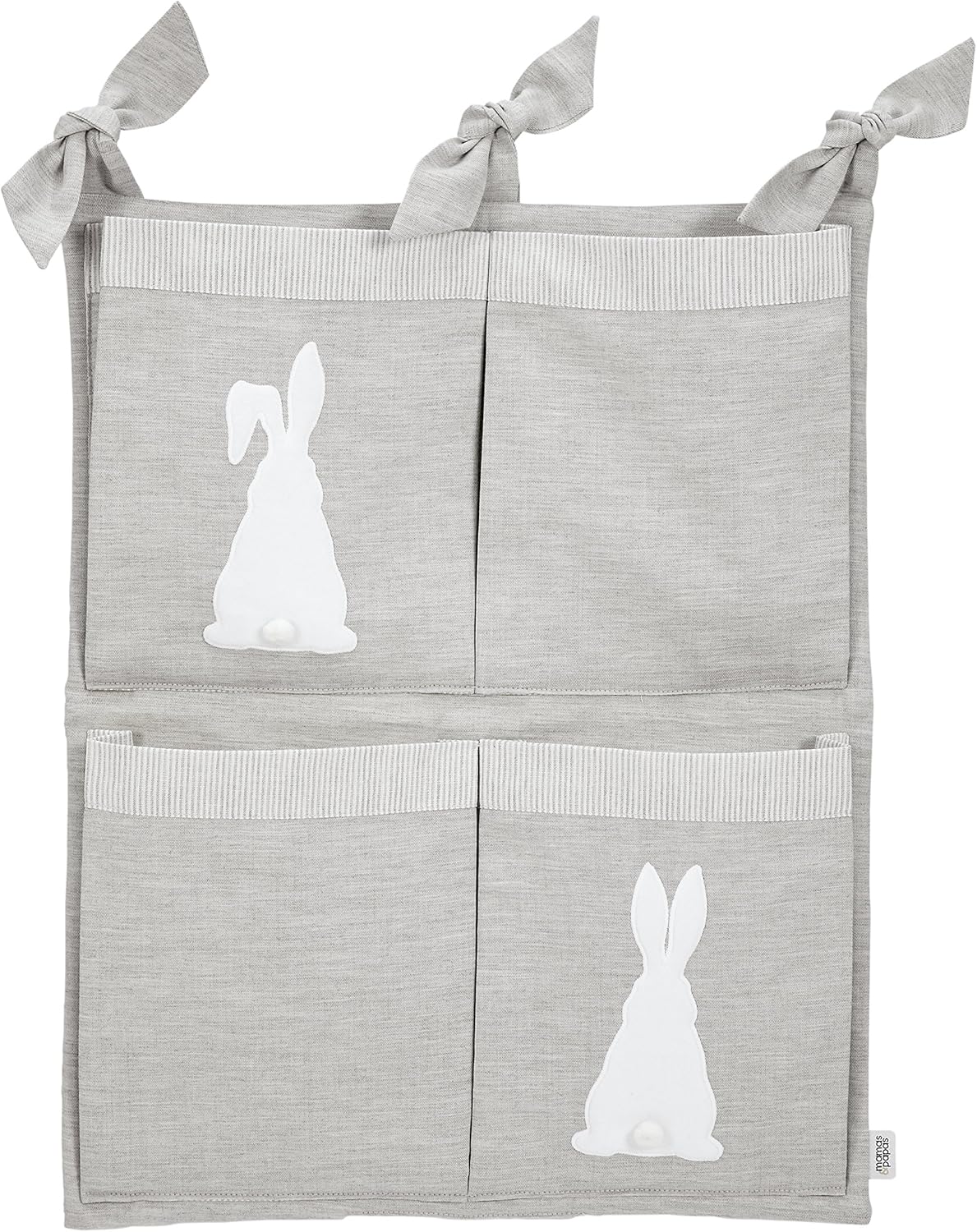 Mamas & Papas Nursery Organizer, Hanging Storage, Nursery Décor, Bunny Rabbit Design - Grey 4 Pocket | Mamas & Papas, Babies, Nursing, Nursery Organizer