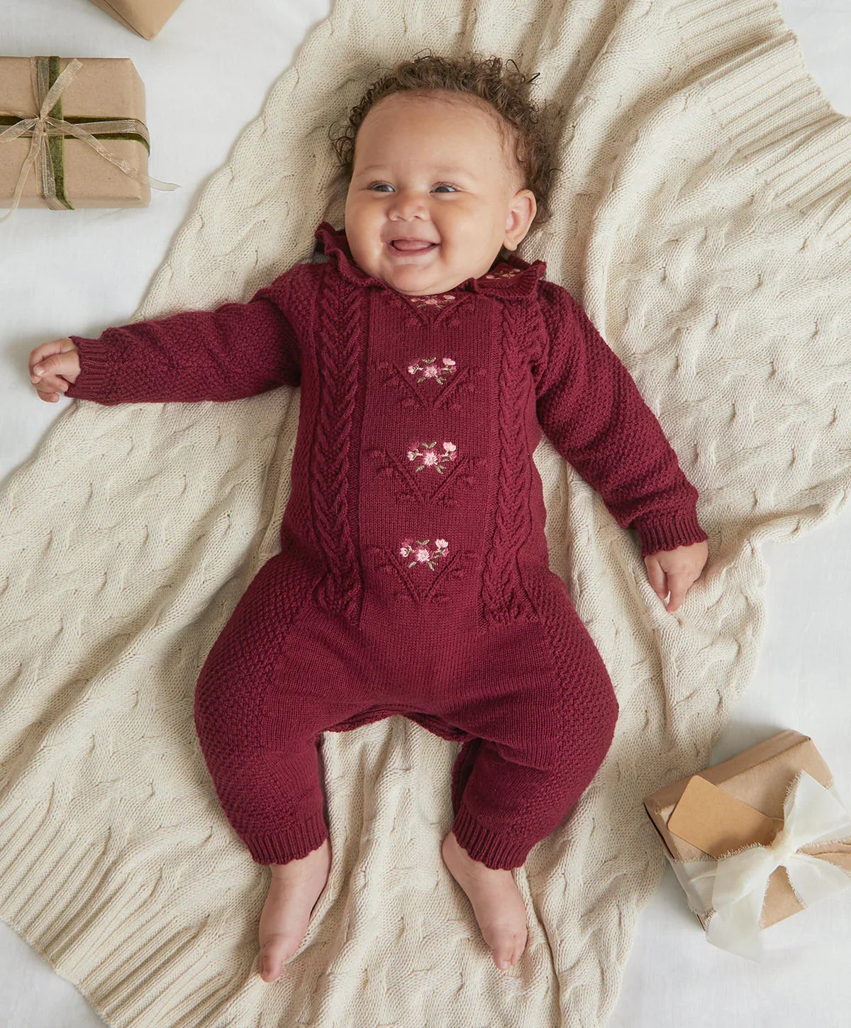 Burgundy Soft Knit Romper