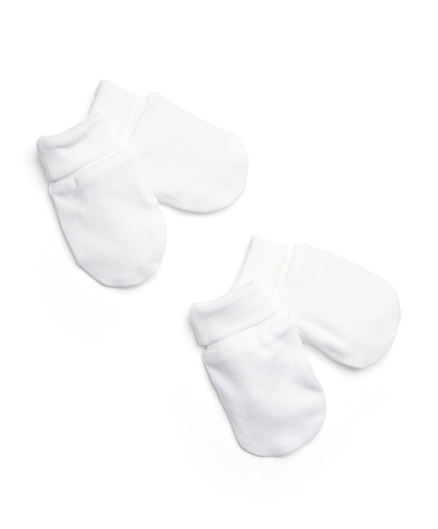 Mamas & Papas White Scratch Mitts - 2 Pack One Size