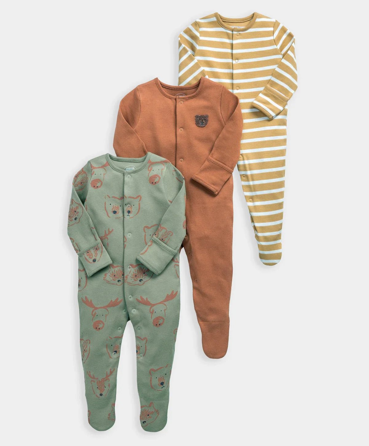 Woodland Animals Sleepsuits (Pack of 3) | Sleepsuit | Mamas & Papas for Mamas & Papas LB - christmas