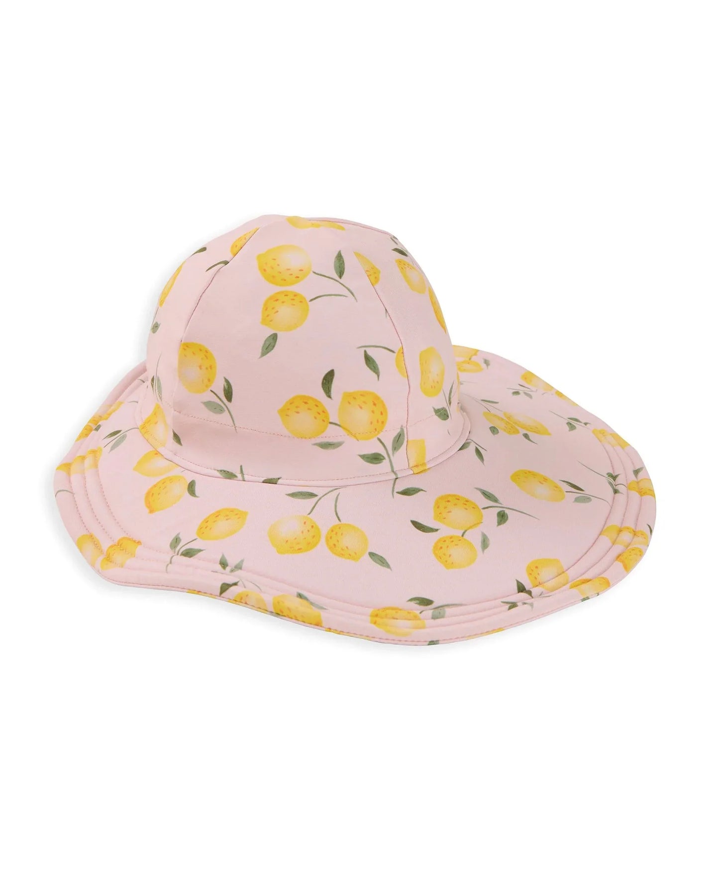 Lemon Print Floppy Sunhat